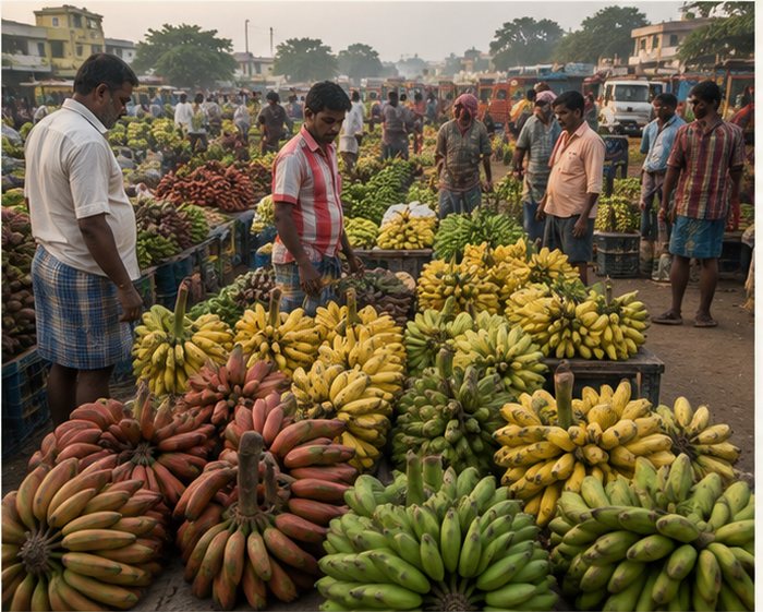 Madurai banana market
