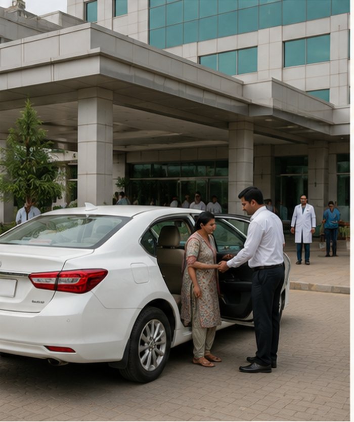 Hospital taxi drop in Madurai